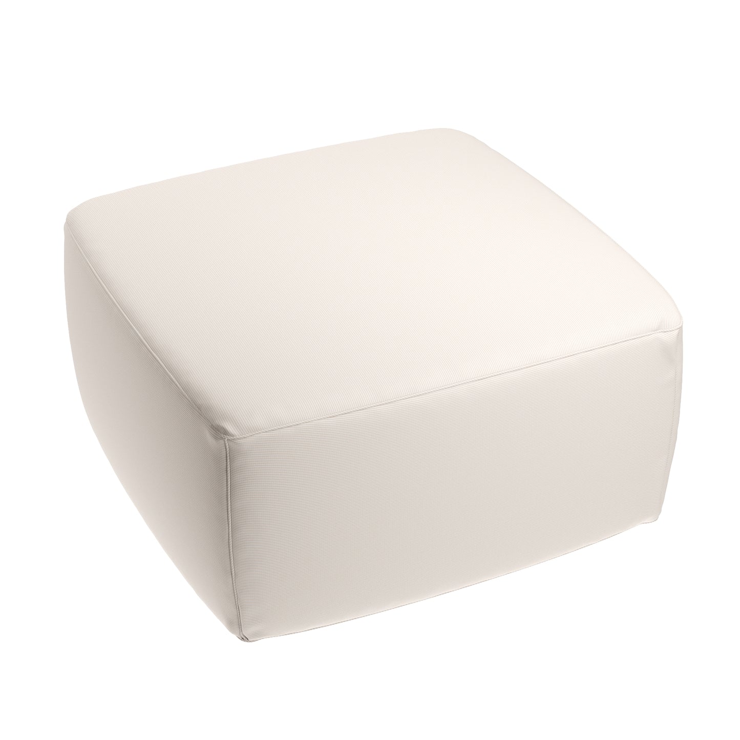 Square Pouf in Baldwin - Ballet Slipper