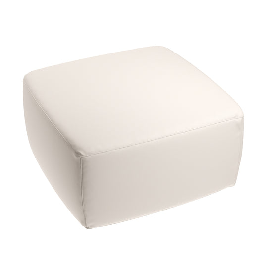 Square Pouf in Baldwin - Ballet Slipper