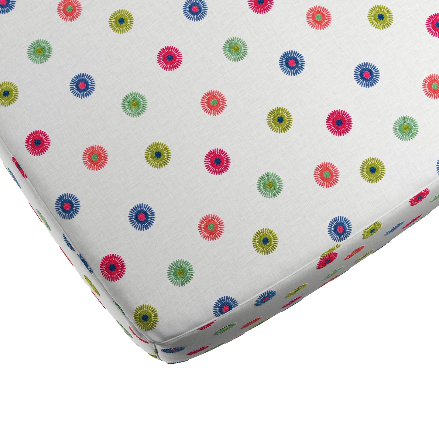 Square Pouf in Coming Up Daisies