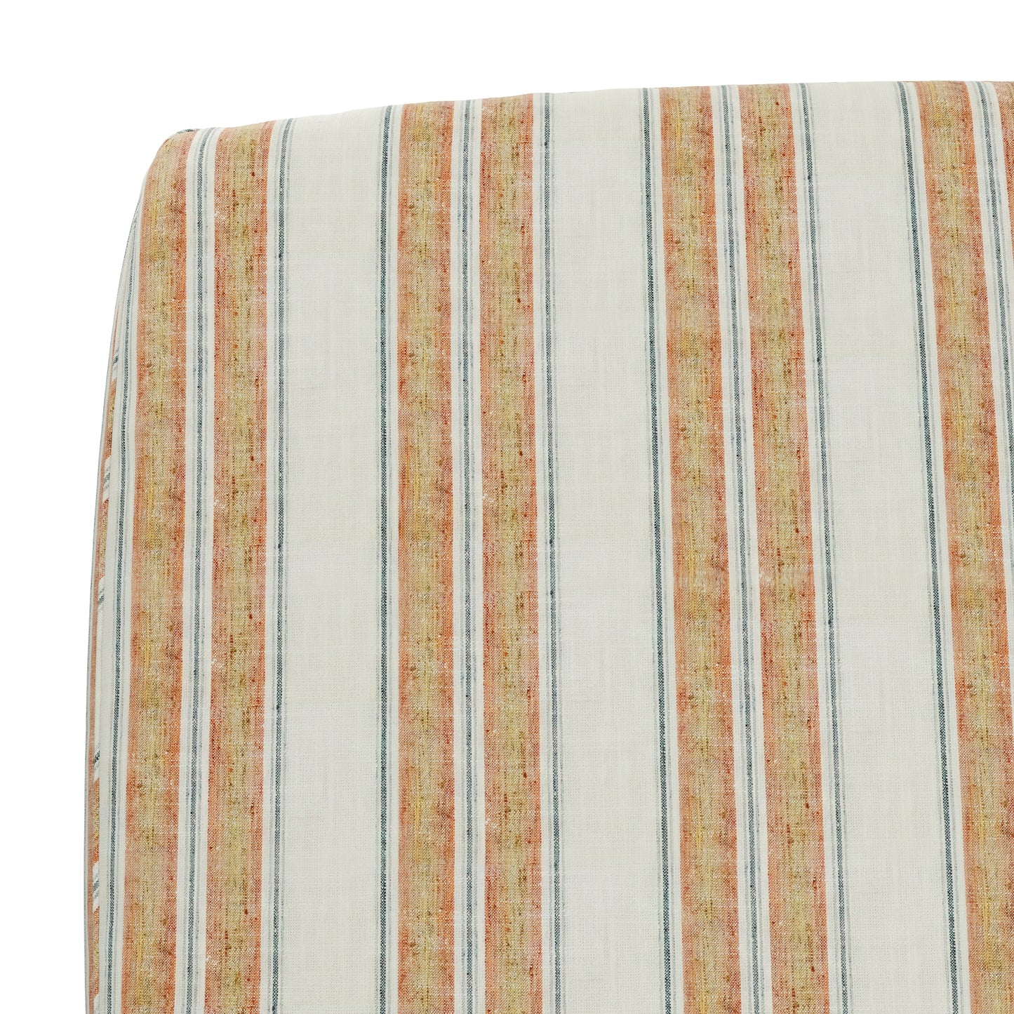 Square Pouf in French Laundry Stripe - Apricot
