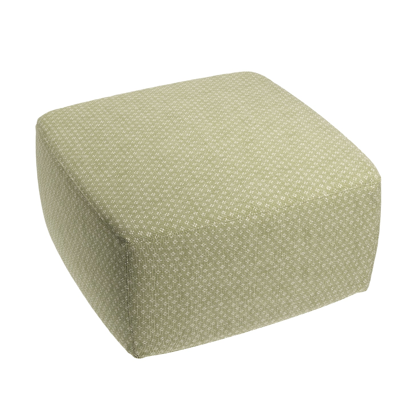 Square Pouf in Ditsy - Seaweed