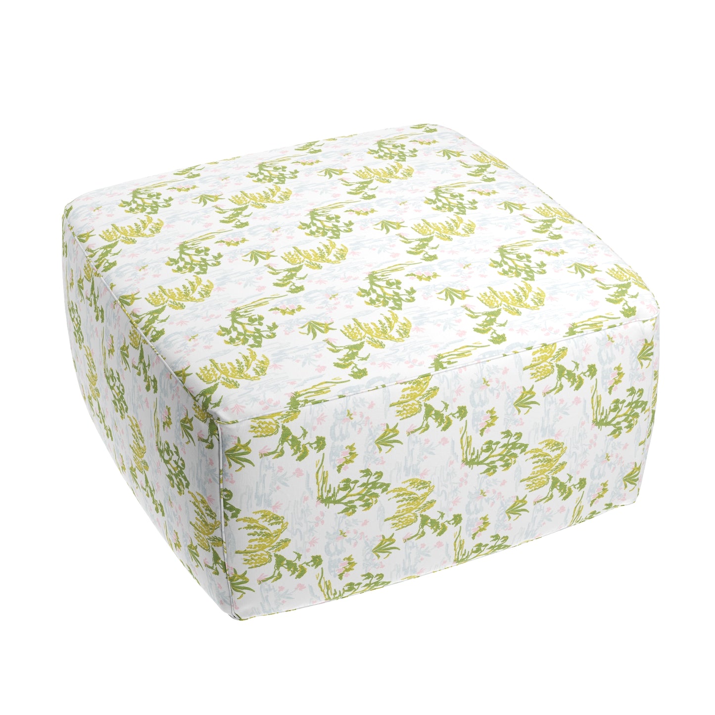 Square Pouf in Meadow - Willow