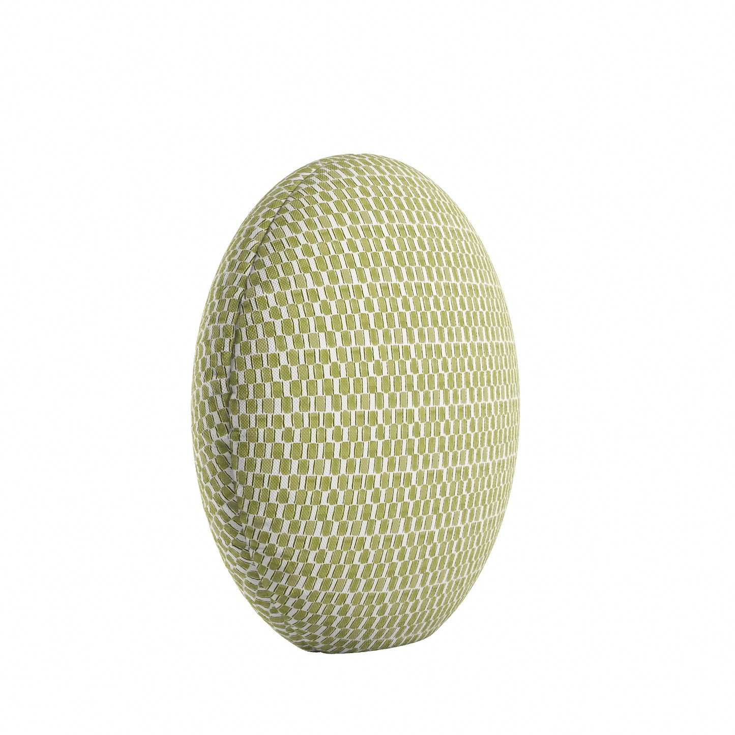 Circular Throw Pillow in Checking In Matcha