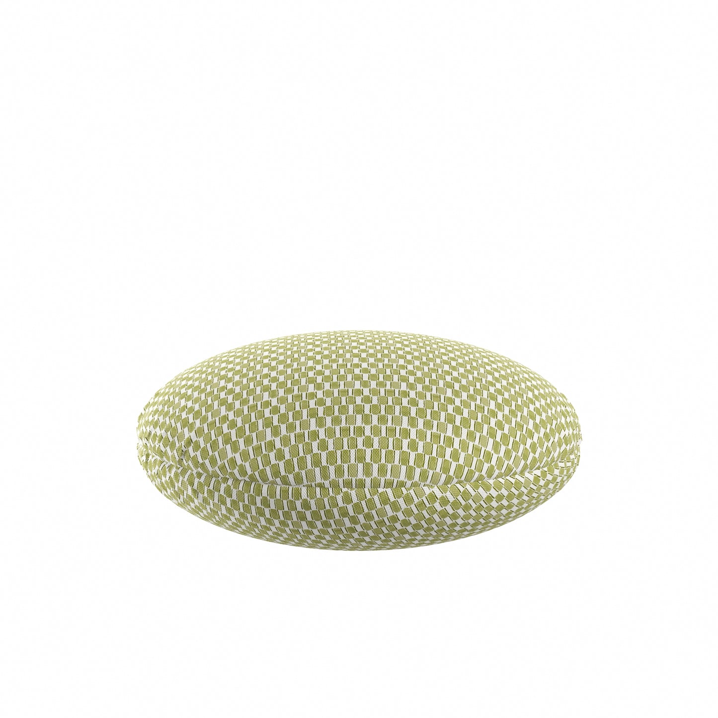 Circular Throw Pillow in Checking In Matcha