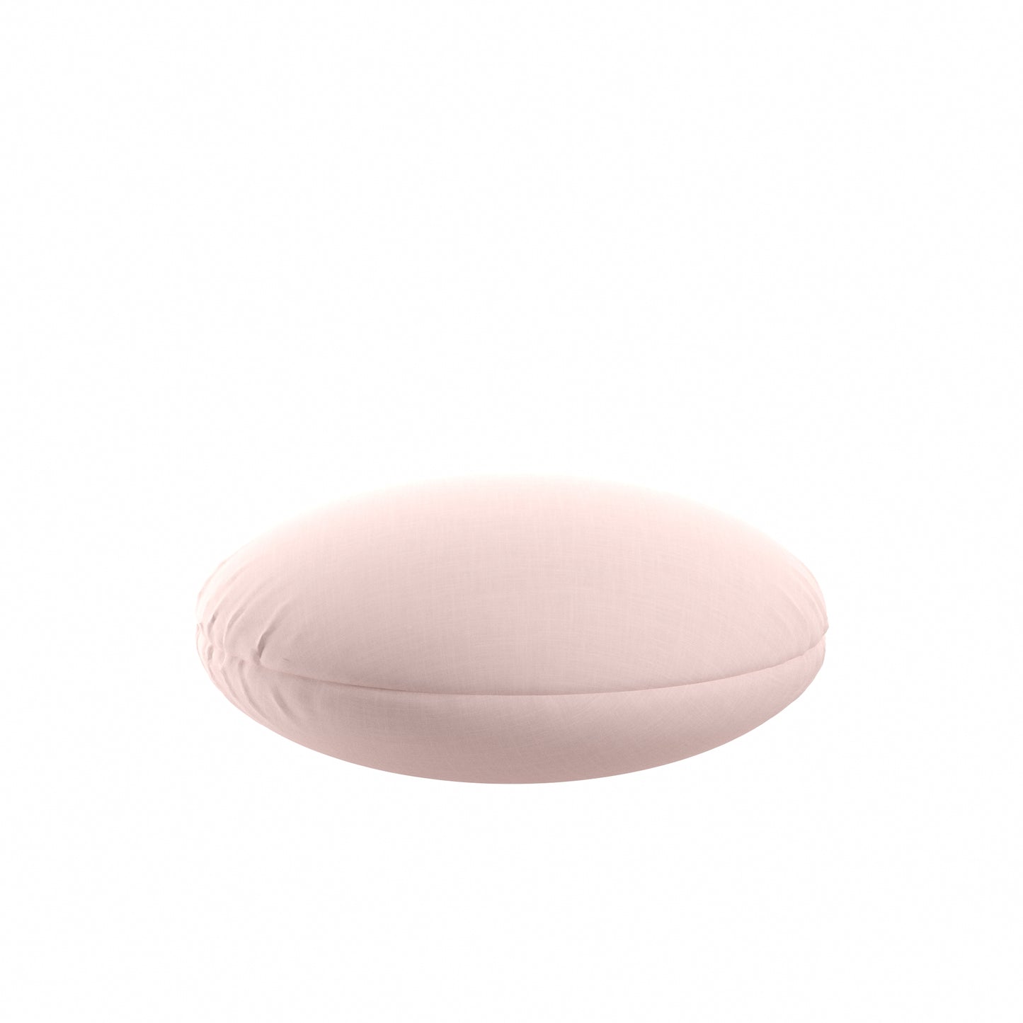 Circular Throw Pillow in Classic Linen Blush