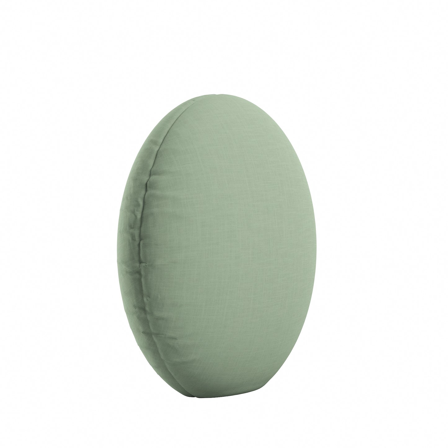 Circular Throw Pillow in Classic Linen Olive
