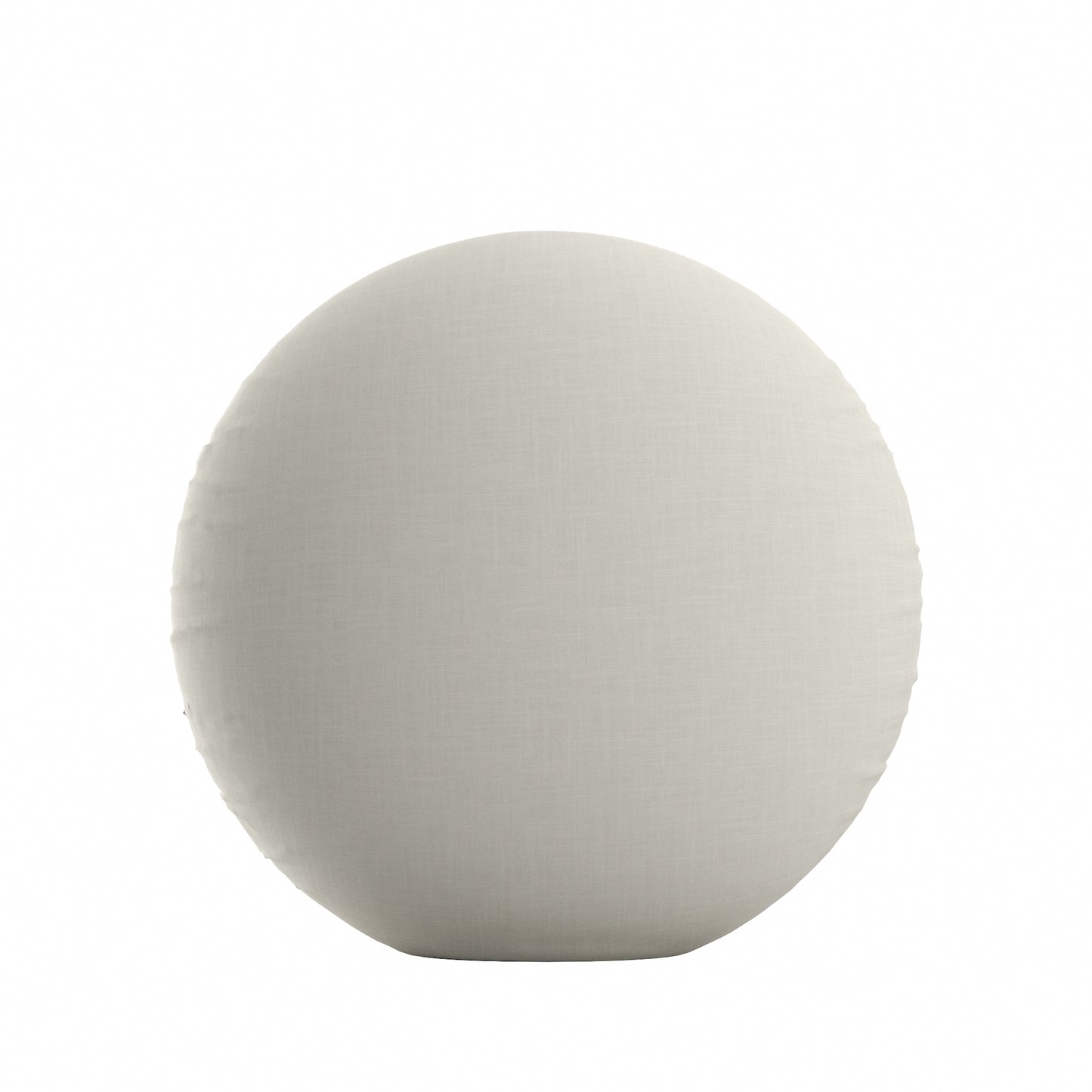 Circular Throw Pillow in Classic Linen Heathered Dove