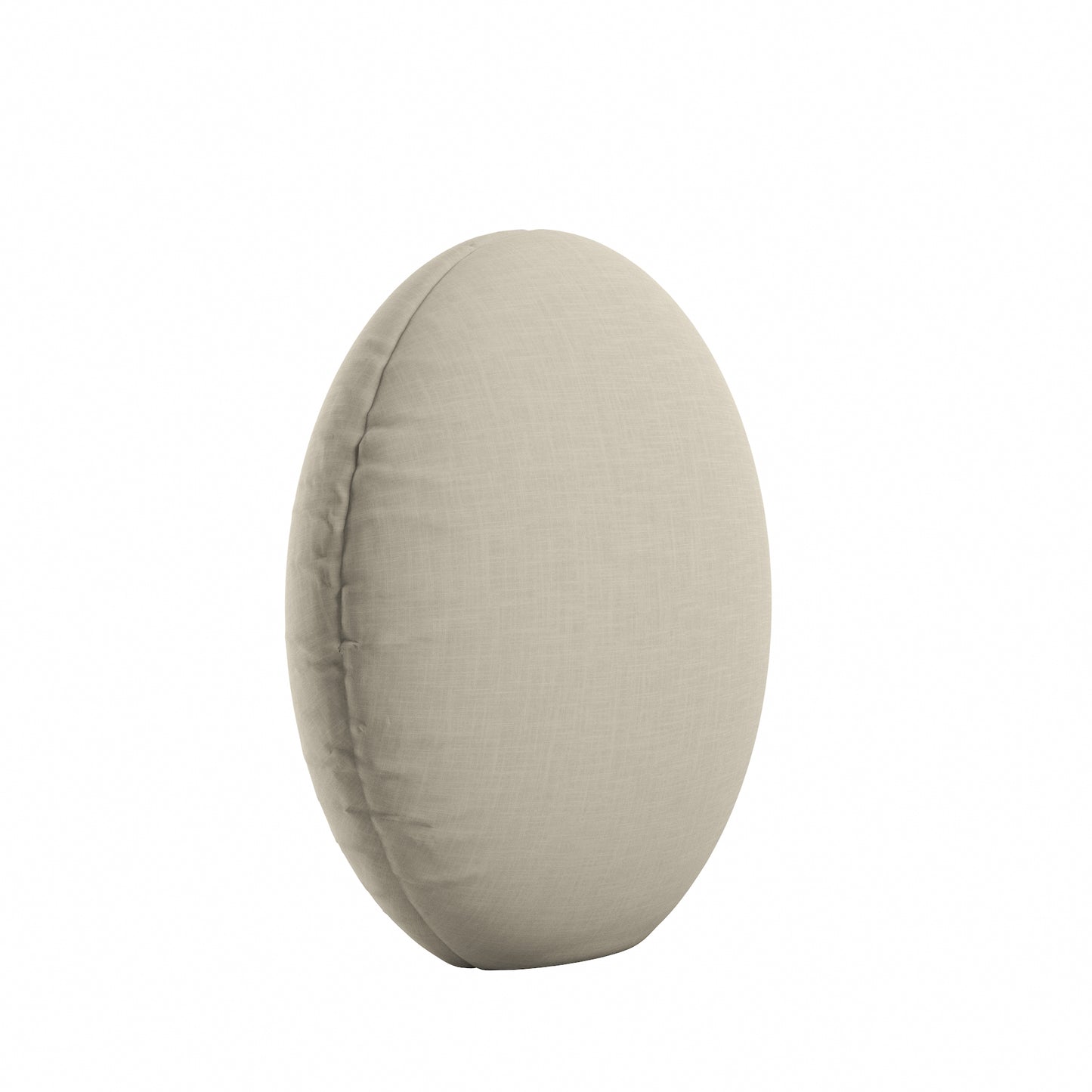Circular Throw Pillow in Classic Linen Toast