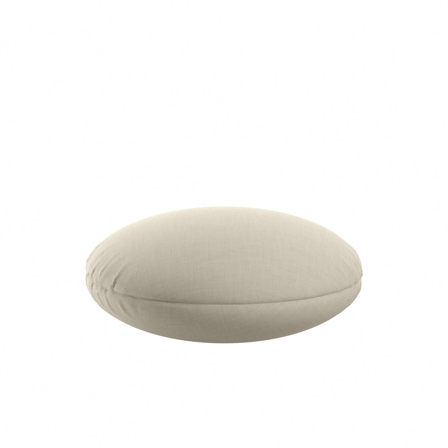 Circular Throw Pillow in Classic Linen Toast