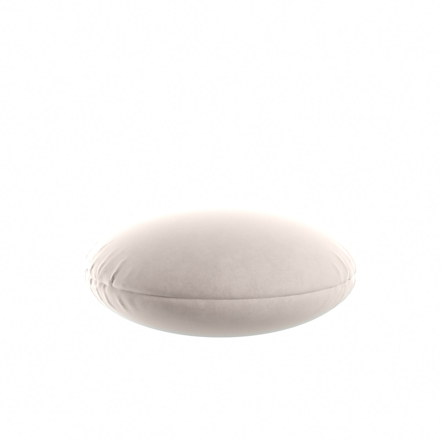 Circular Throw Pillow in Classic Velvet Snow