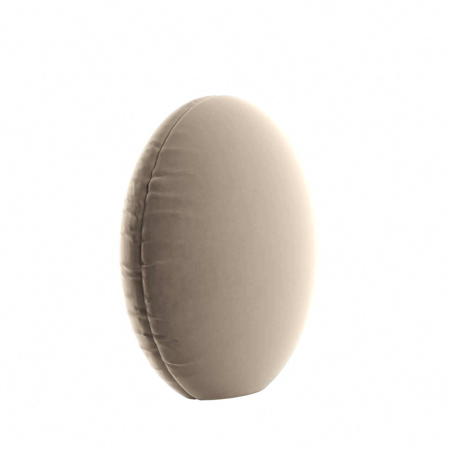 Circular Throw Pillow in Classic Velvet Taupe