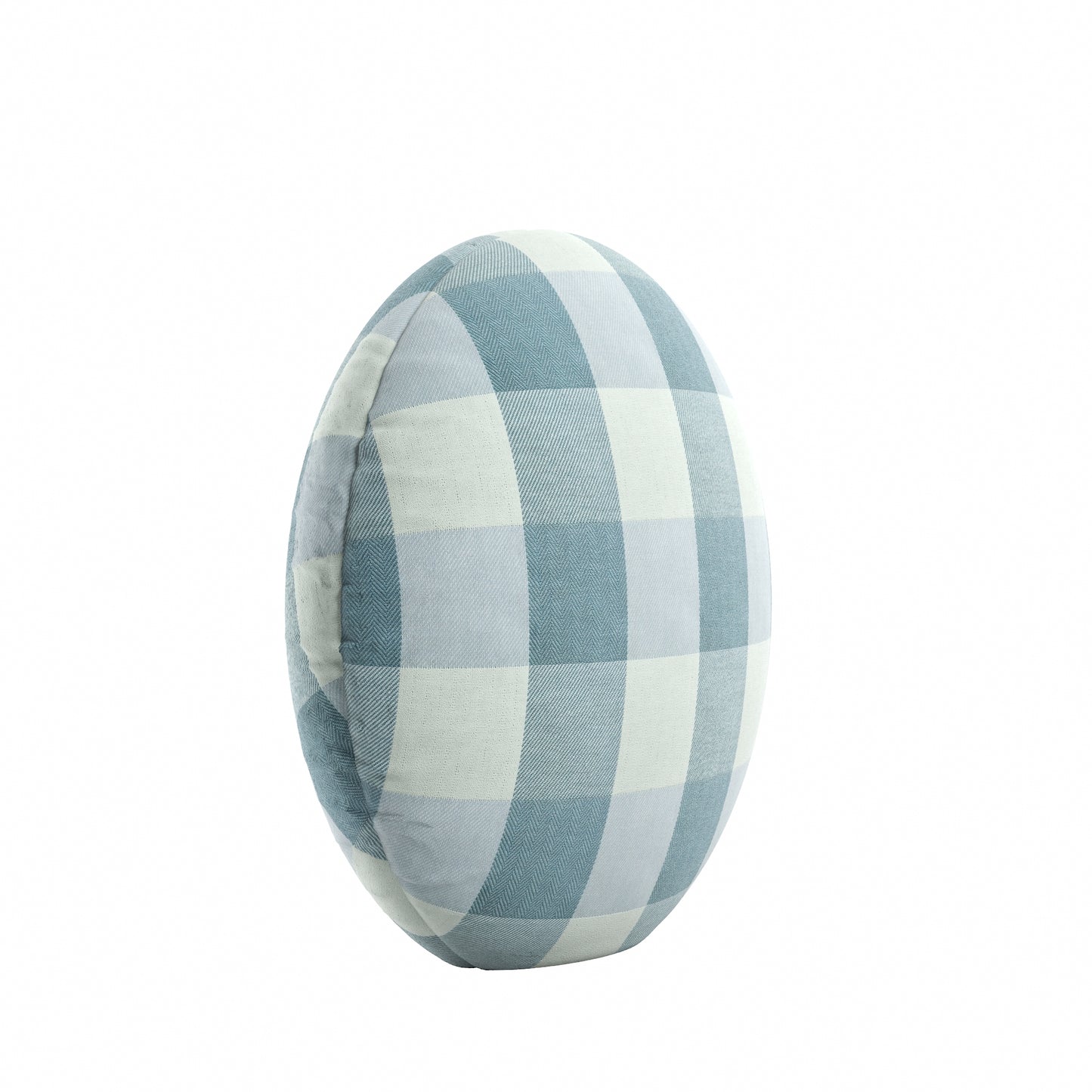 Circular Throw Pillow in Foxy Plaid Harbor