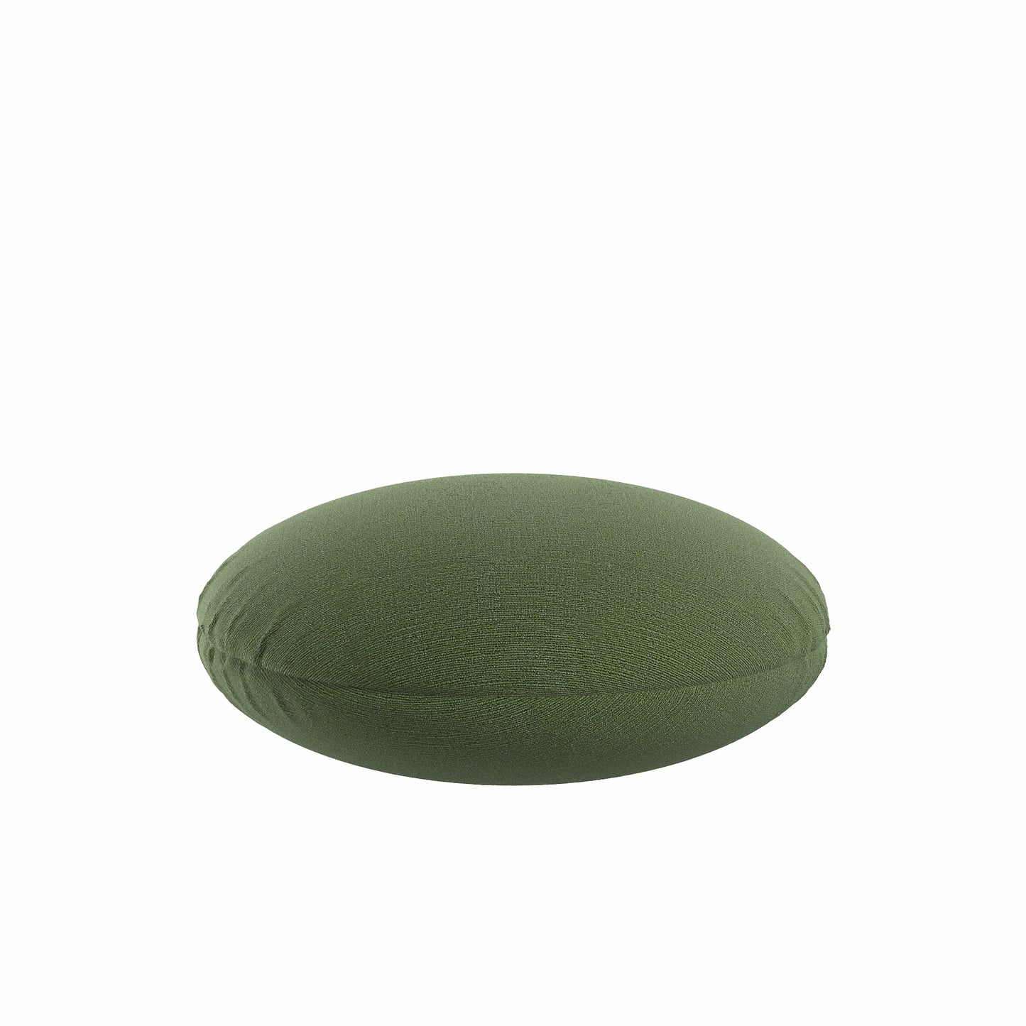 Circular Throw Pillow in Slubby Linen - Clover