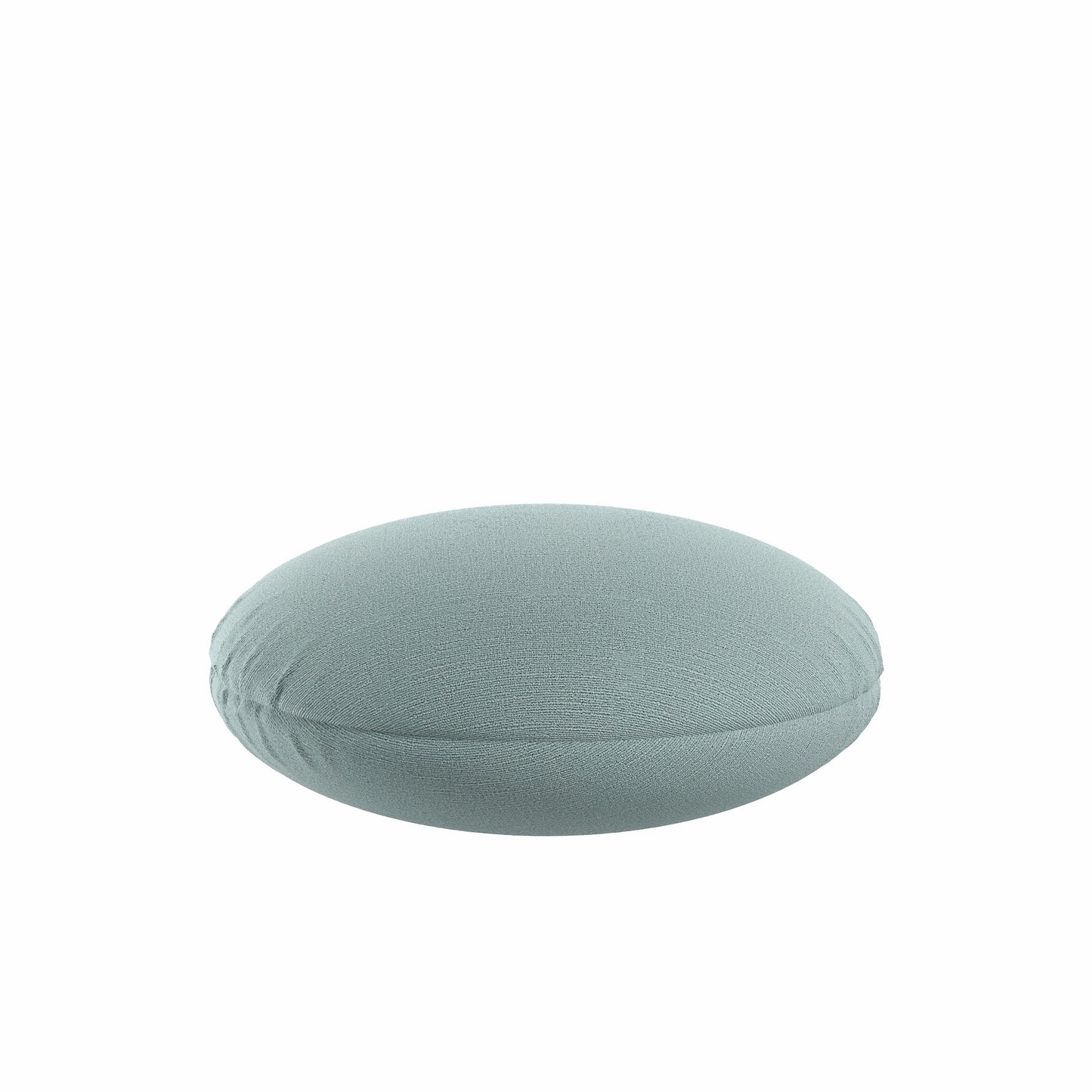 Circular Throw Pillow in Slubby Linen - Puddle