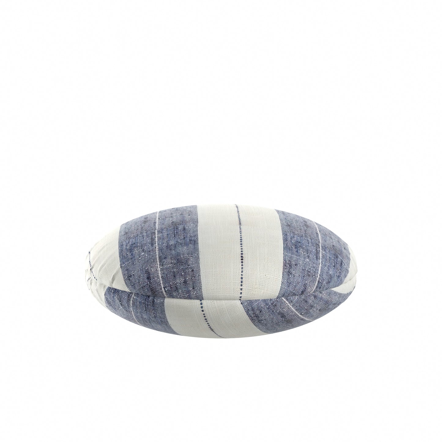 Circular Throw Pillow in French Laundry Stripe - Navy