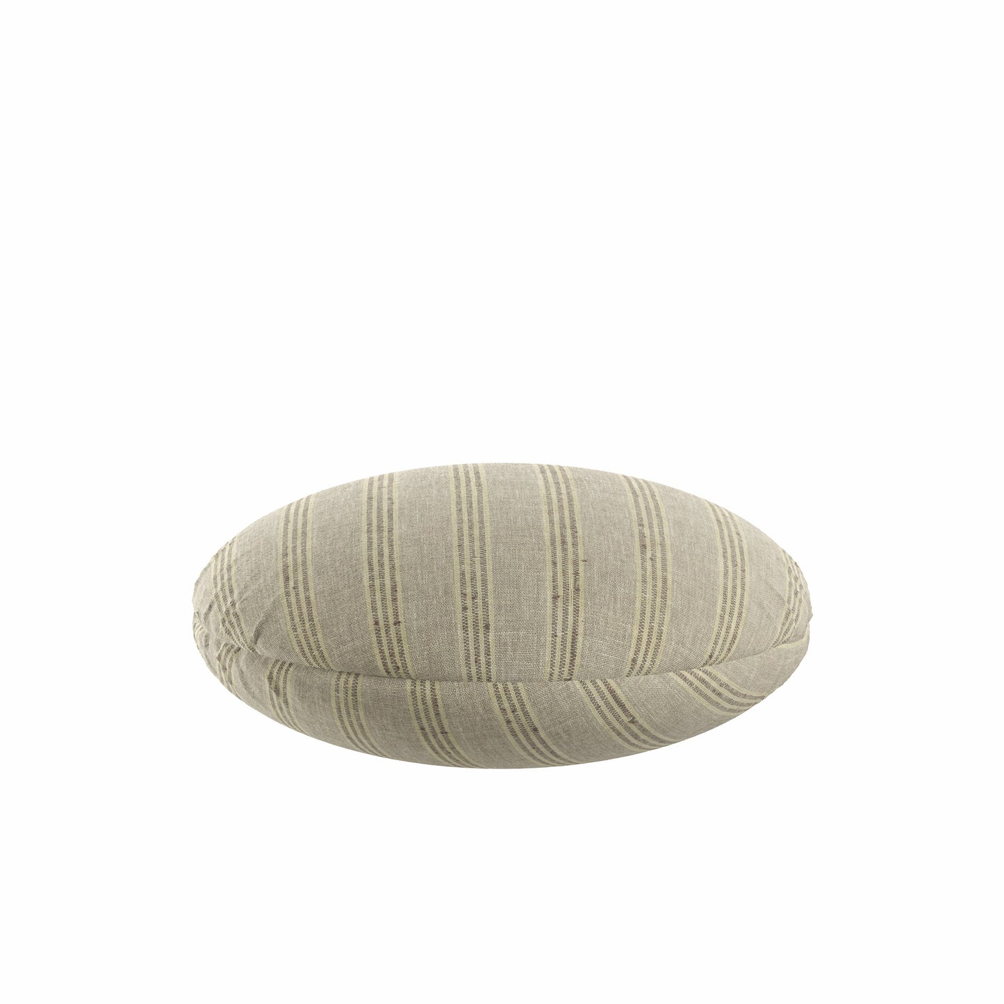 Circular Throw Pillow in Nautical Stripes - Beachy