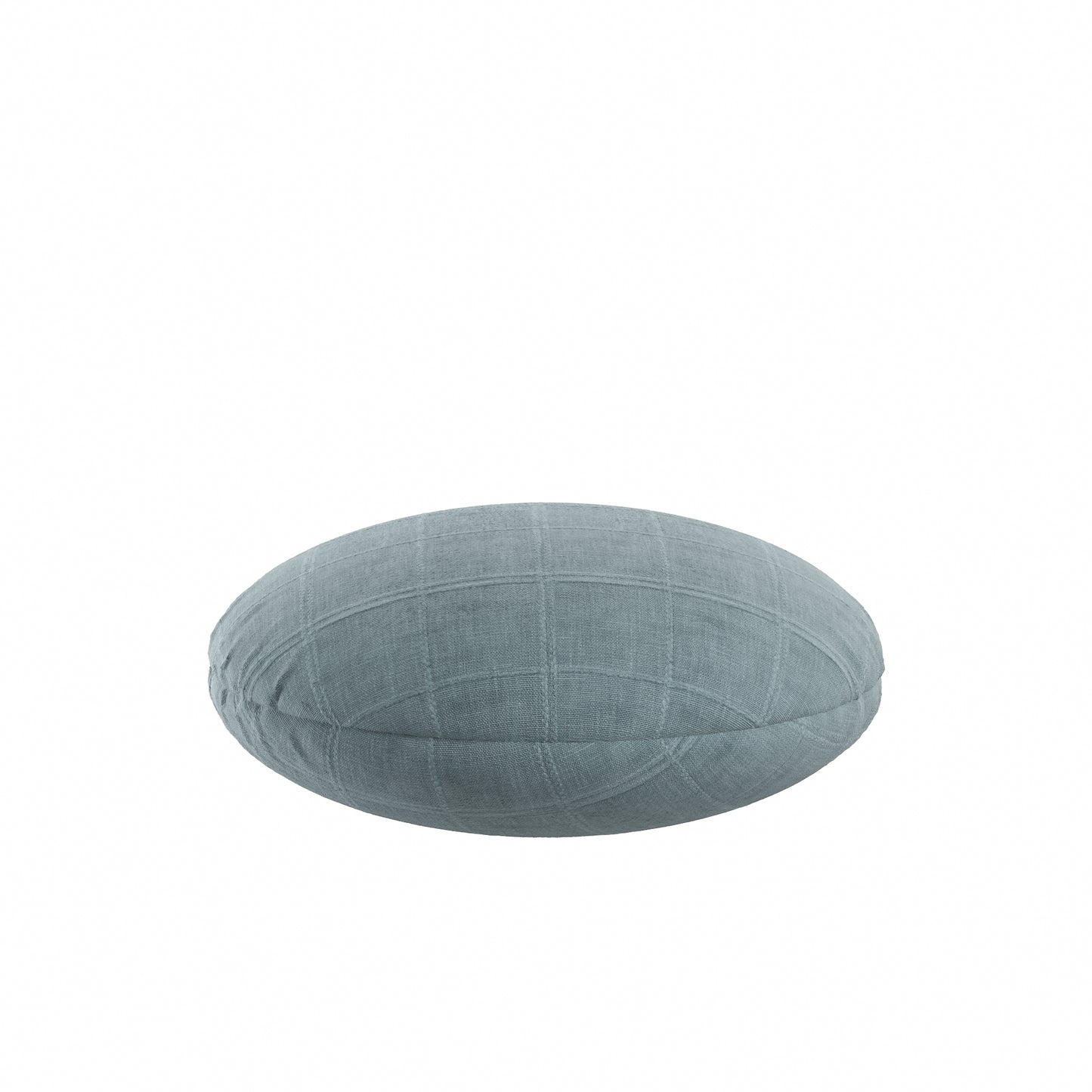 Circular Throw Pillow in Moray - Chambray