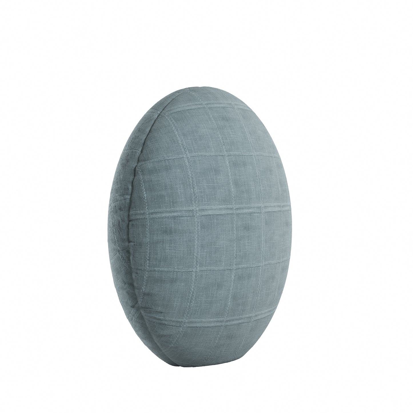 Circular Throw Pillow in Moray - Chambray