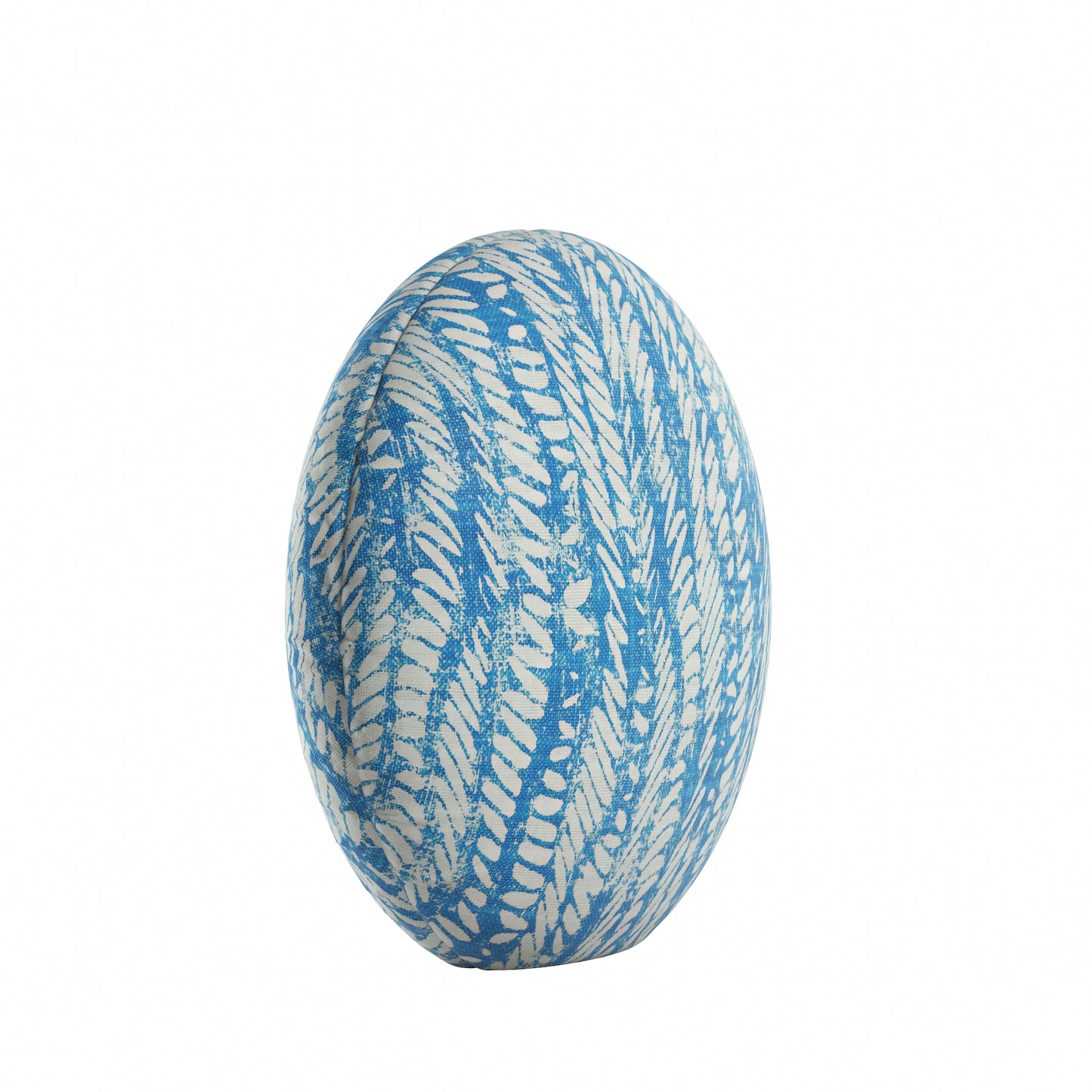 Circular Throw Pillow in Rope Walk - Persian Blue