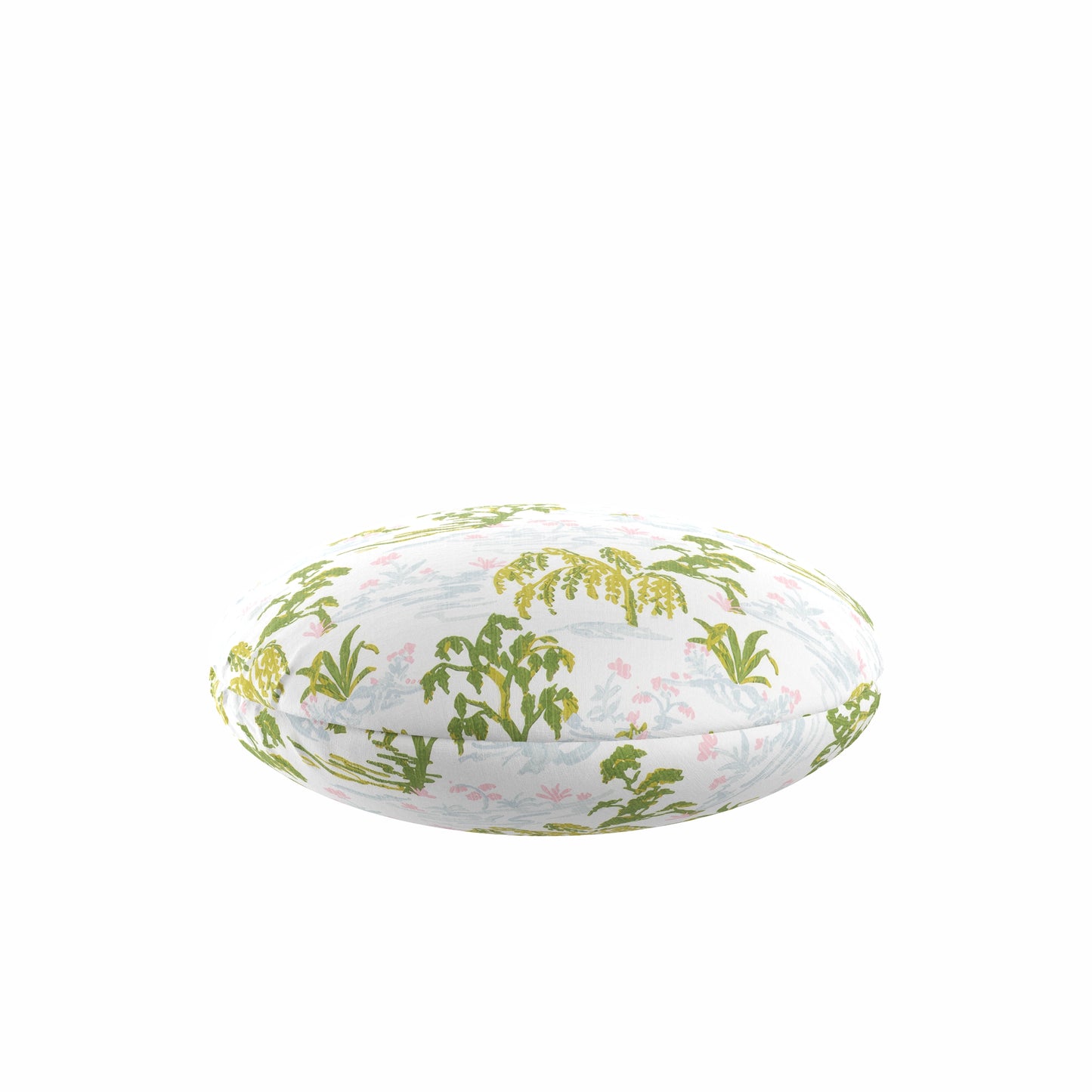 Circular Throw Pillow in Meadow - Willow