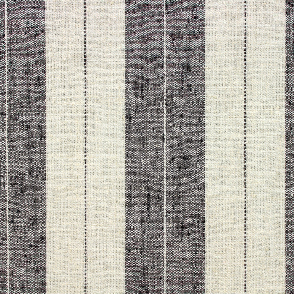 Flat Roman Shade in French Laundry Stripe - Midnights