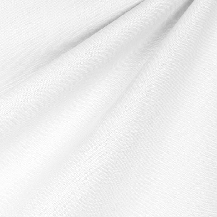 Flat Roman Shade in Lush Linen - Optic White