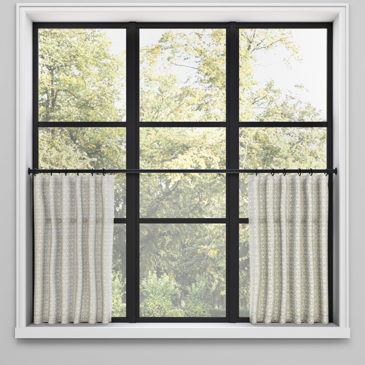 Convertible Pleat Cafe Curtain in Palazzo - Linen
