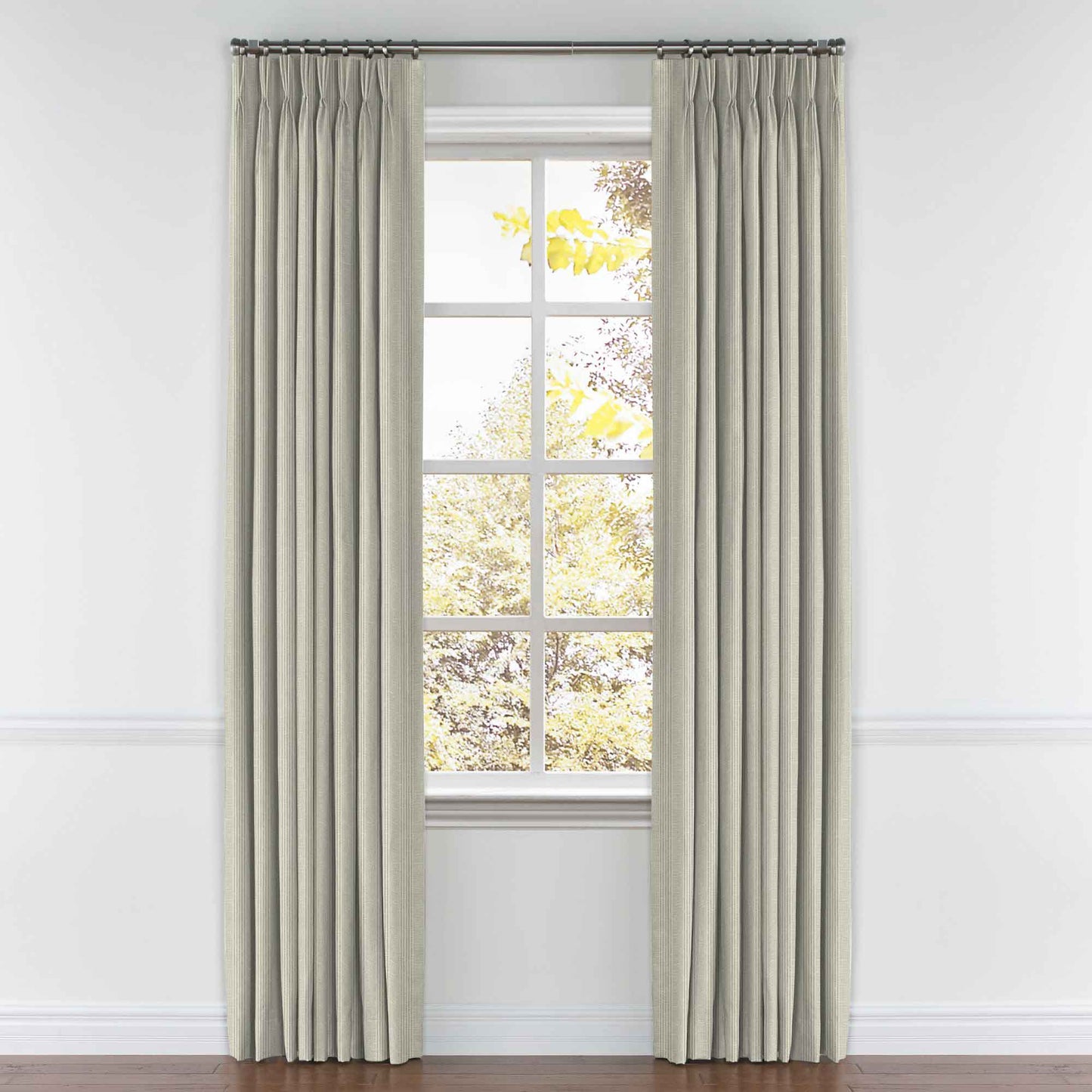 Pinch Pleat Drapery in All Lined Up - Shell