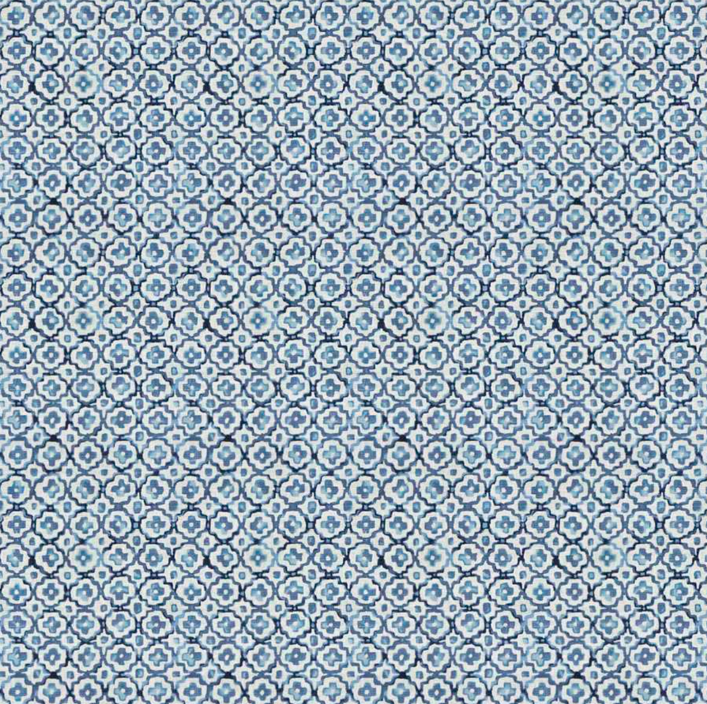 Flat Roman Shade in Positive Print - Azure