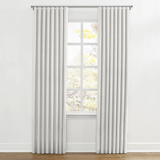 Ripplefold Drapery in Sand Dollar Stripes