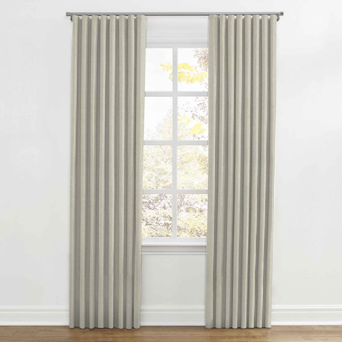 Ripplefold Drapery in All Lined Up - Shell