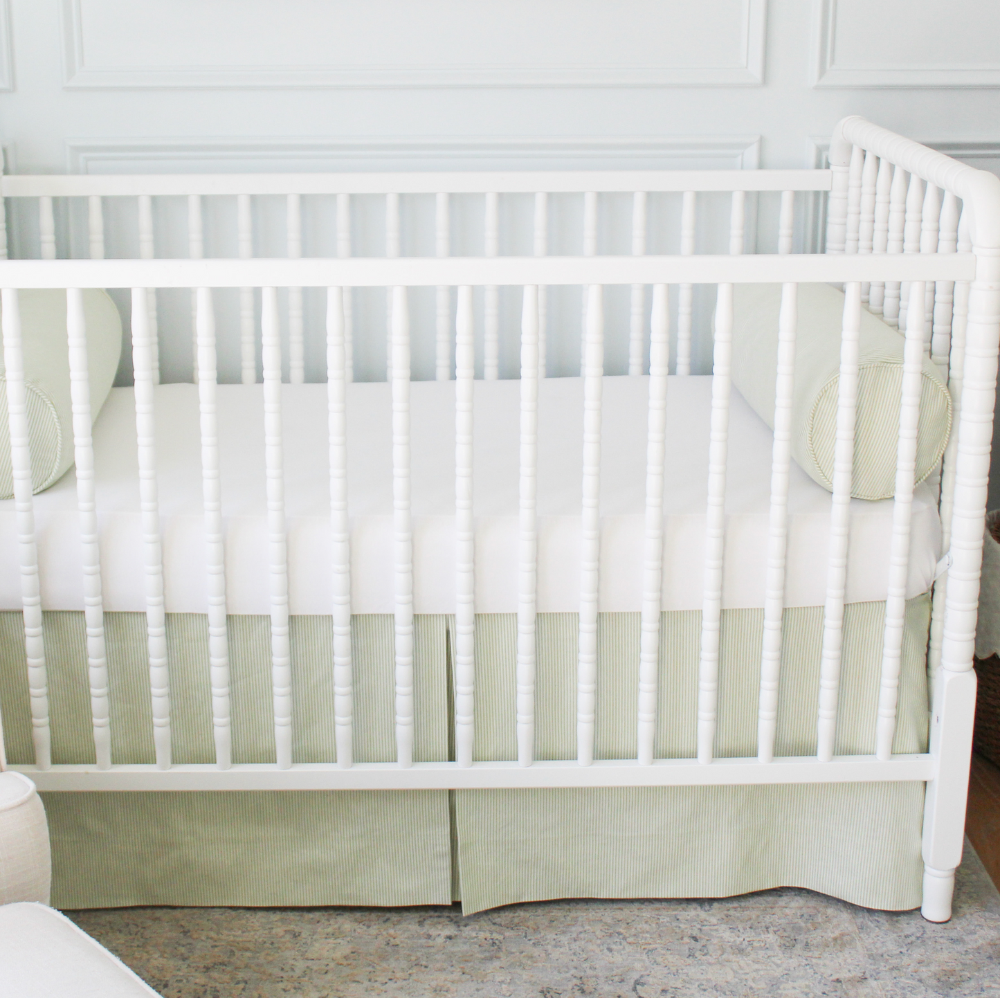 Tailored Bedskirt in Baldwin - Grass