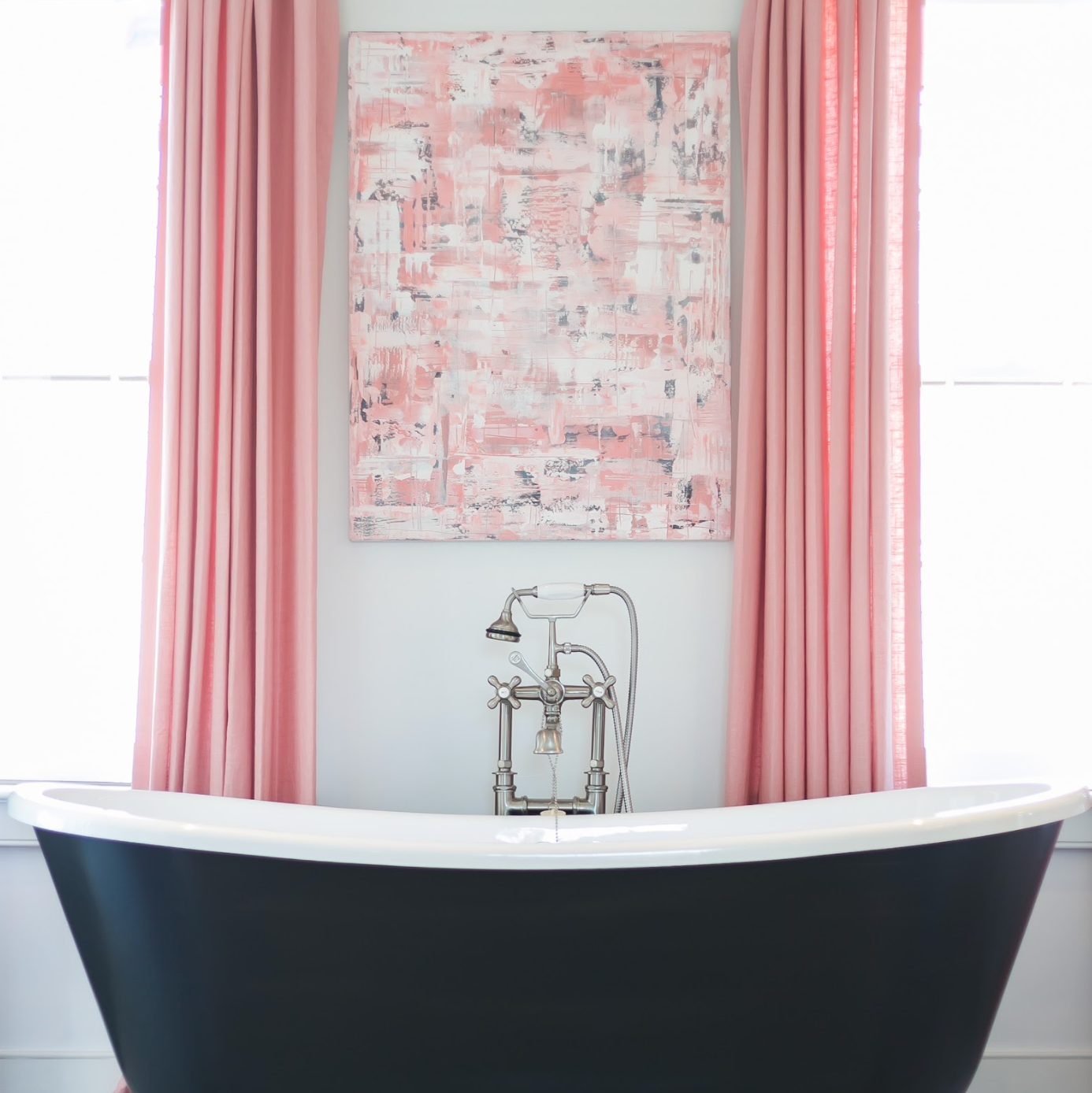 Ripplefold Drapery in Classic Linen - Blush