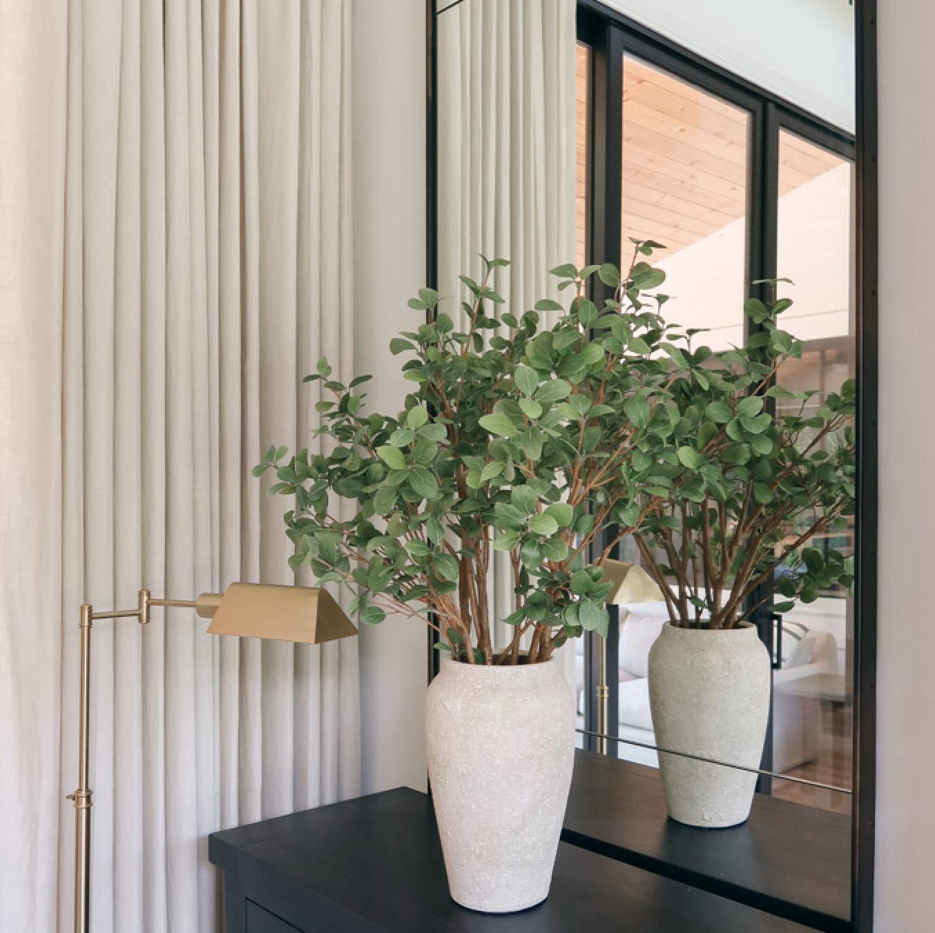 Euro Pleat Drapery in Classic Linen - Oat