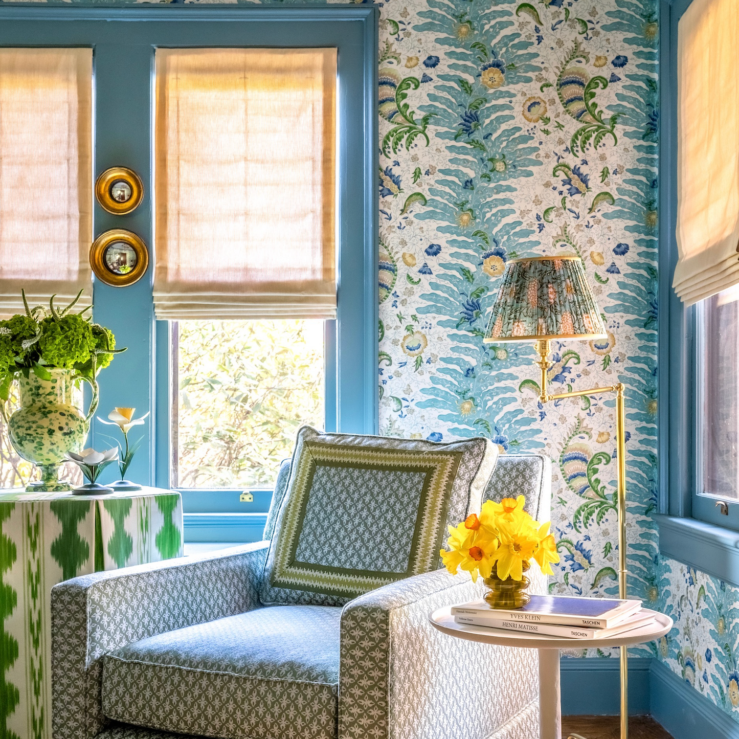 Pinch Pleat Cafe Curtains in Baldwin - Goldenrod