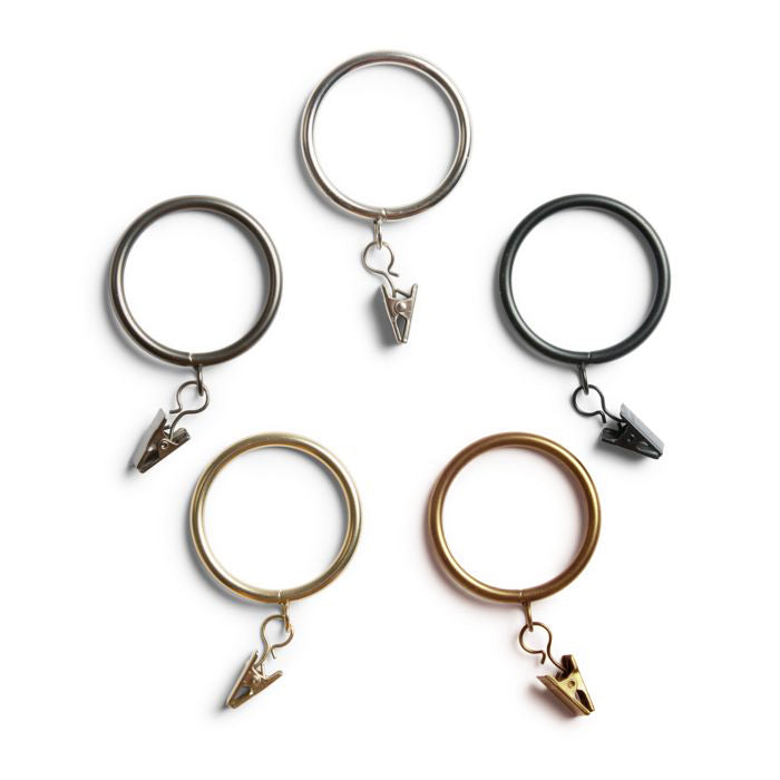 Standard Drapery Rings, Set of 7