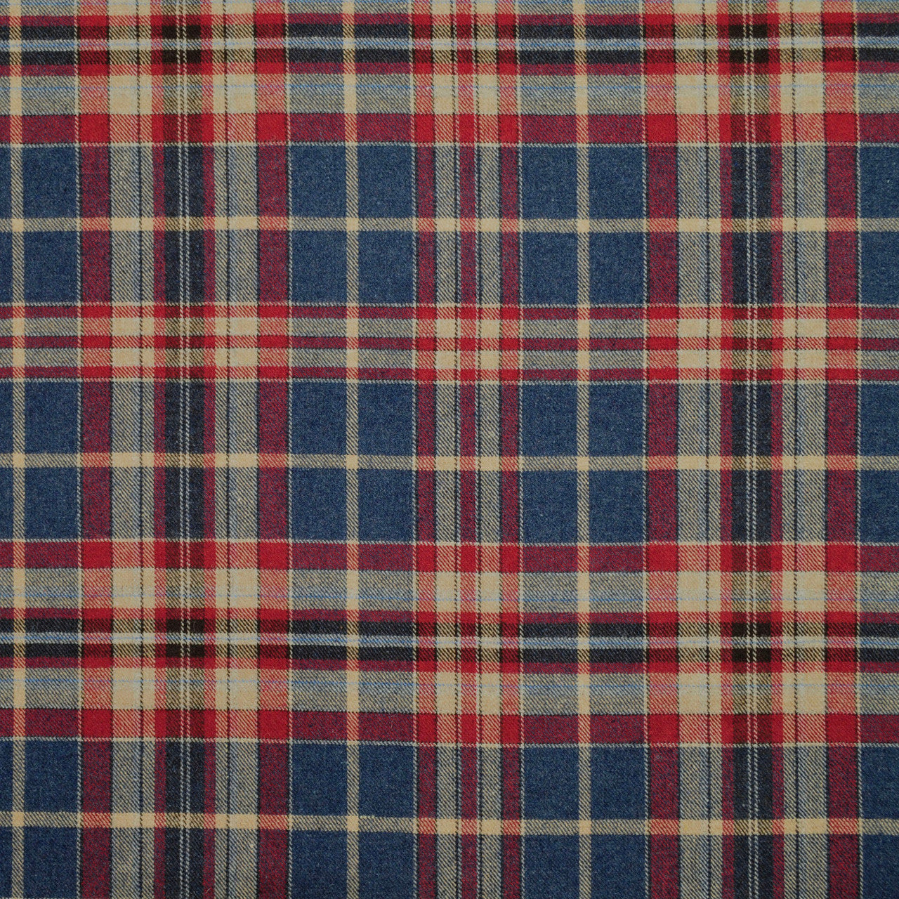 Euro Pleat Drapery in Tartan - Flannel
