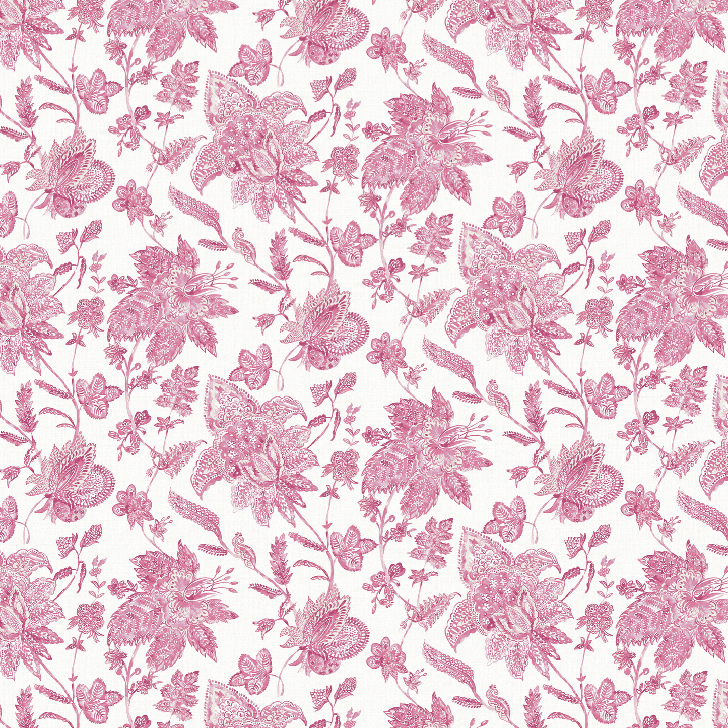 Large Lumbar Pillow in Toile - Strawberry
