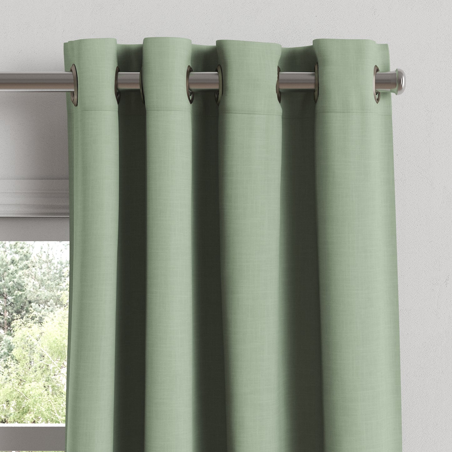 Grommet Drapery in Classic Linen - Olive