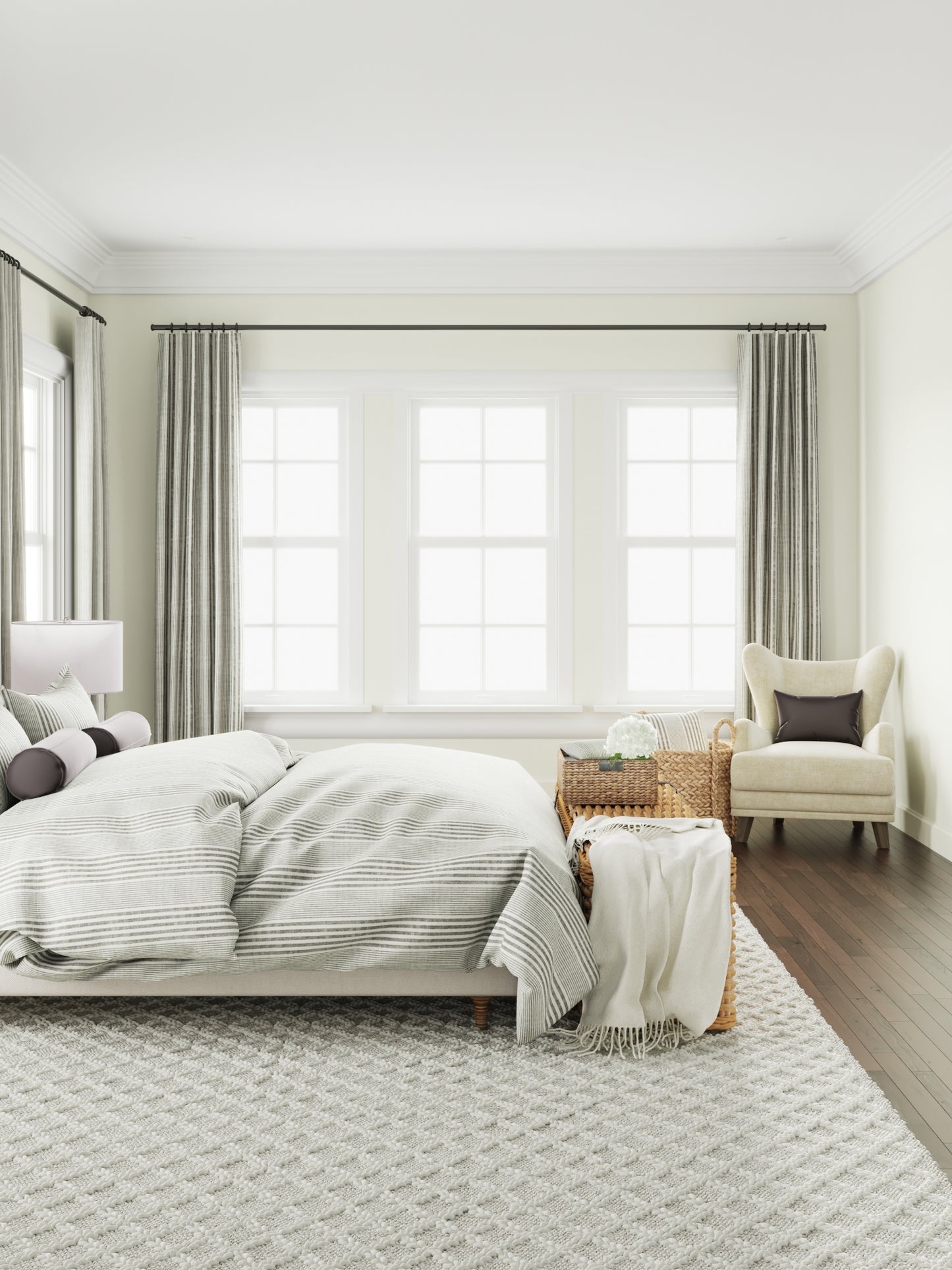 Ruffle Bedskirt in All Lined Up - Loon