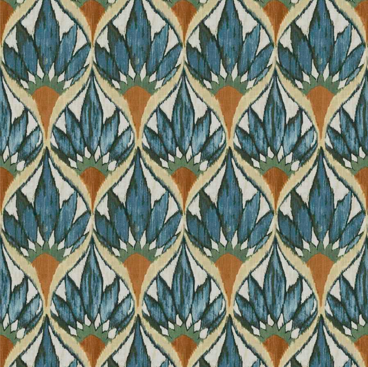 Tailored Bedskirt in Petal Press - Aquamarine