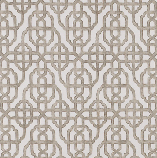 Tailored Bedskirt in Trellis Like It Is - Beige