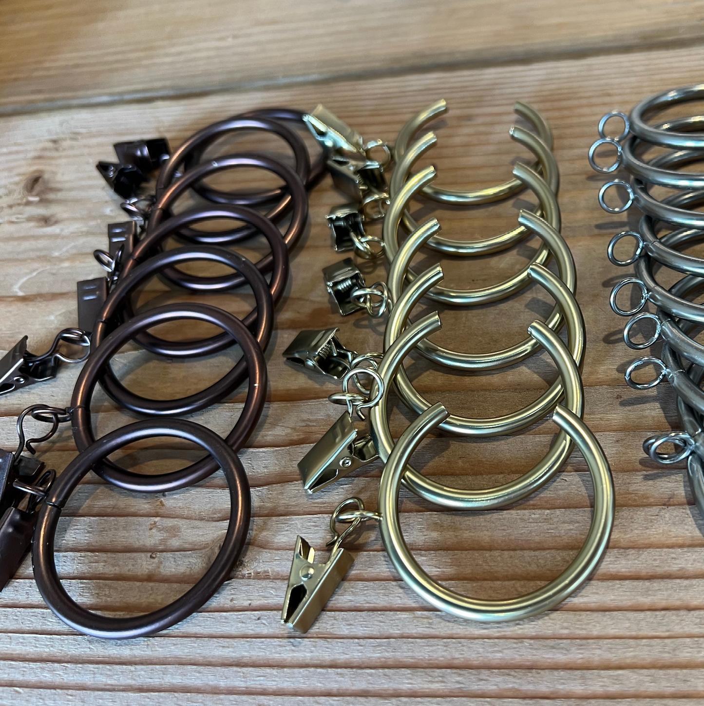 Standard Drapery Rings, Set of 7
