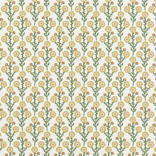 Grommet Drapery in Cottage Flowers - Sunbeam