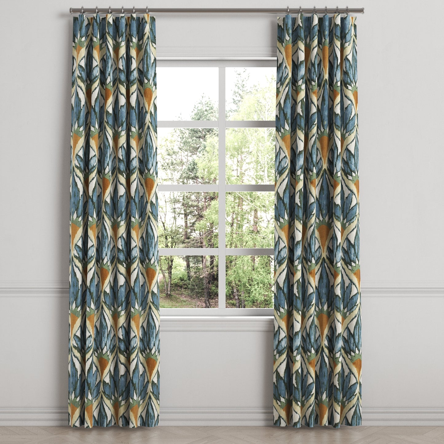 Convertible Drapery in Petal Press - Aquamarine