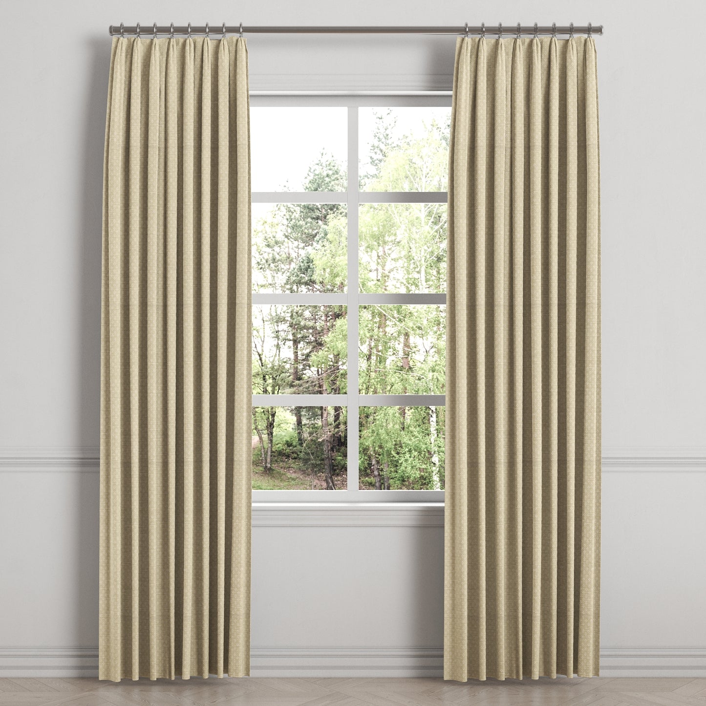 Euro Pleat Drapery in Ditsy - Latte