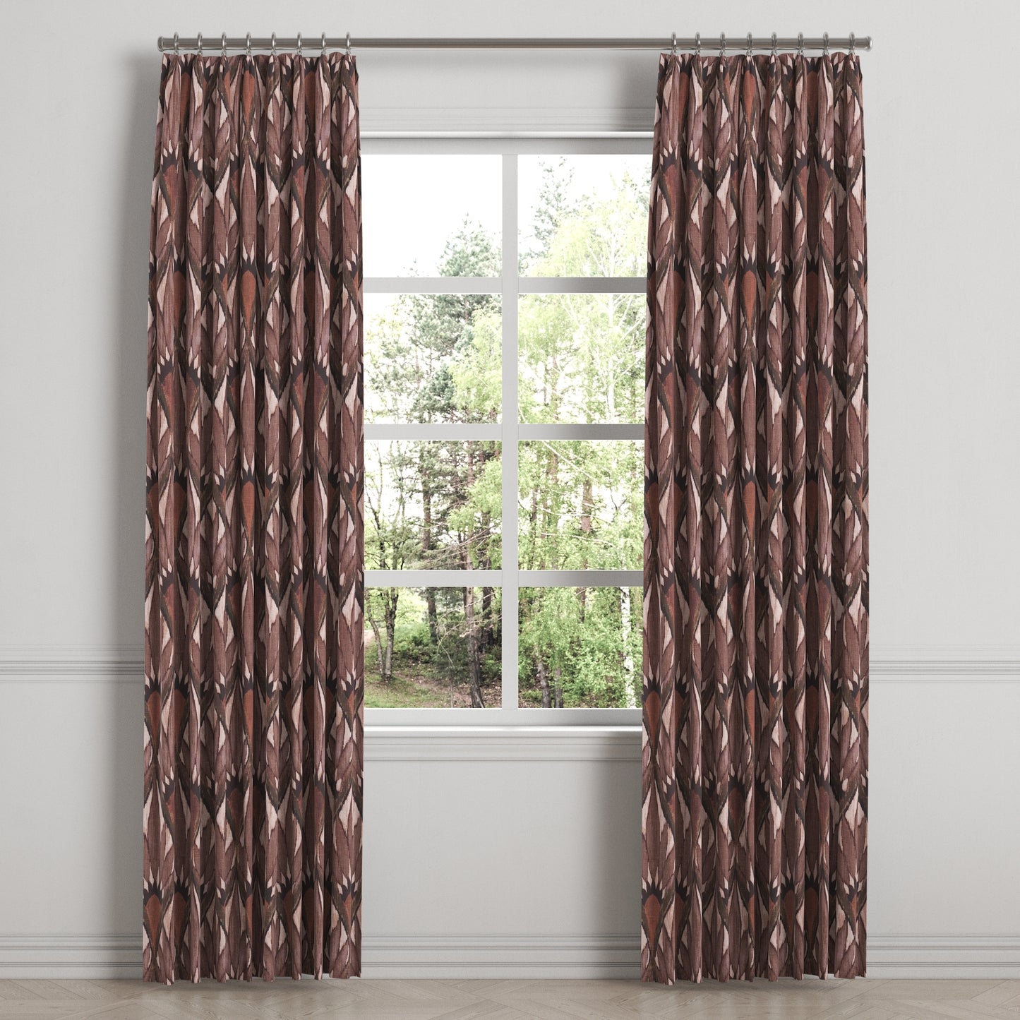 Euro Pleat Drapery in Petal Press - Berry