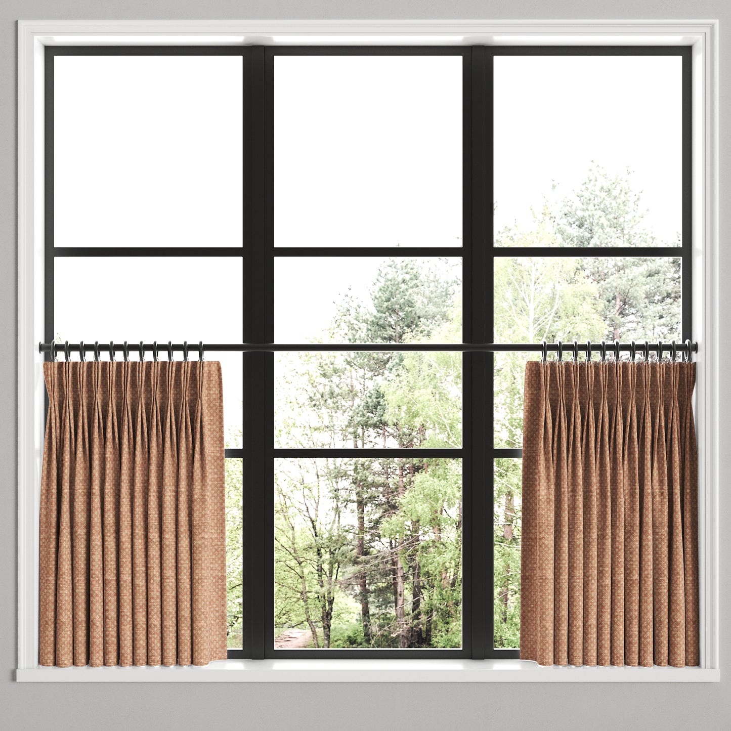 Pinch Pleat Cafe Curtains in Ditsy - Bandana