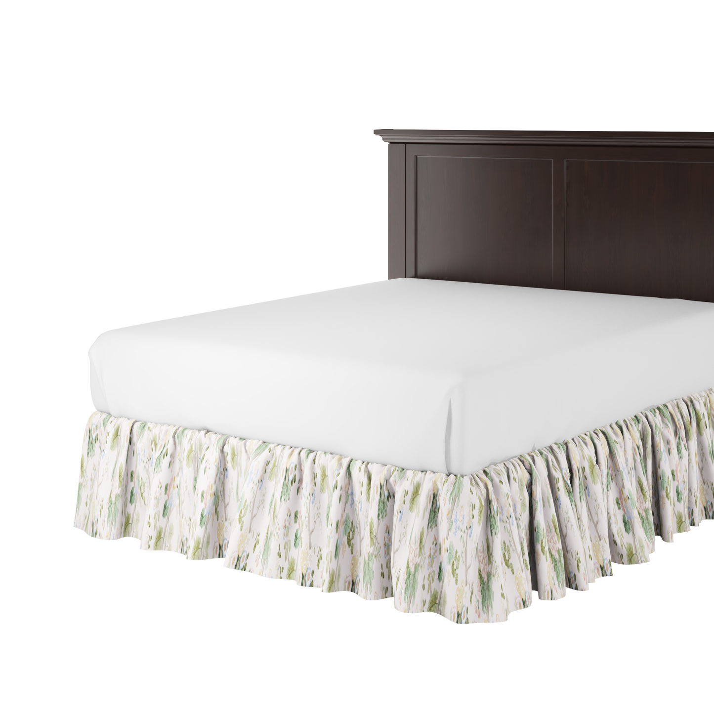 Ruffle Bedskirt in Springtime - Petal