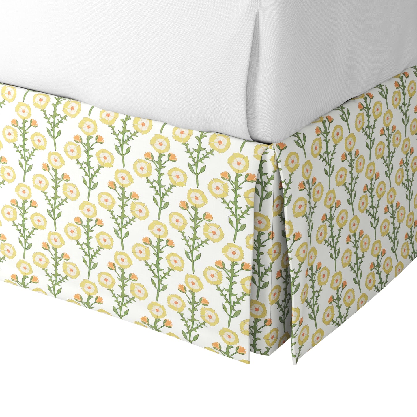 Tailored Bedskirt in Cottage Flowers - Sunbeam
